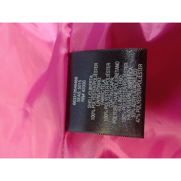 Joe Boxer 1X Black&Pink Trim Womens Zip Up Jacket Faux Fur Trim Hood Removable - Picture 5 of 9